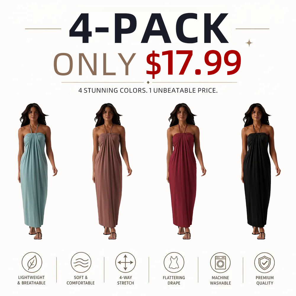 Halter Tie Back Maxi Dress with Pockets