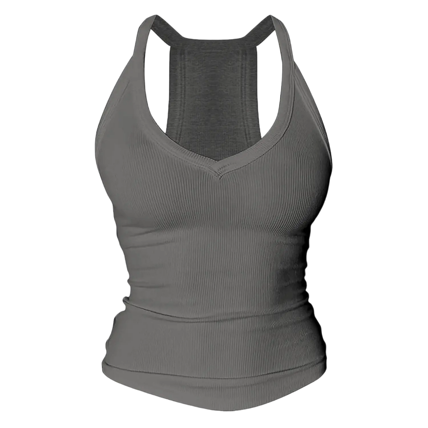 Built-in bust support, sleeveless backless slim-fit basic tank top