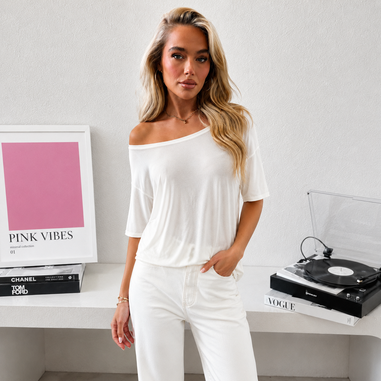 Women's Solid-Color Versatile Short-Sleeve Top
