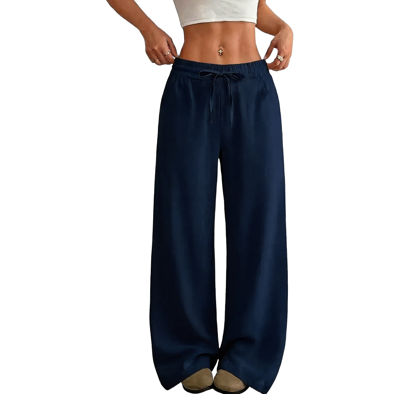 🔥 Women's Linen Wide Leg Pants – Breathable Comfort, Relaxed Fit & Timeless Style